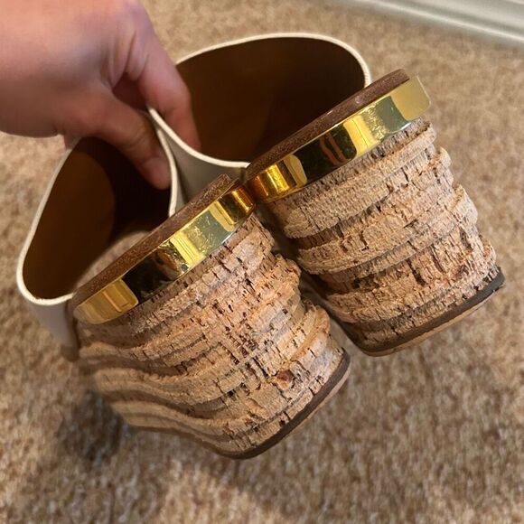 Chloe Wedge Sandal Leather White - Picture 5 of 13